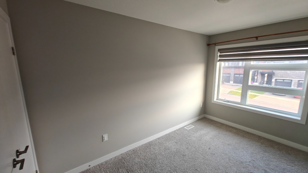 Completed wall and trim color match on rental property